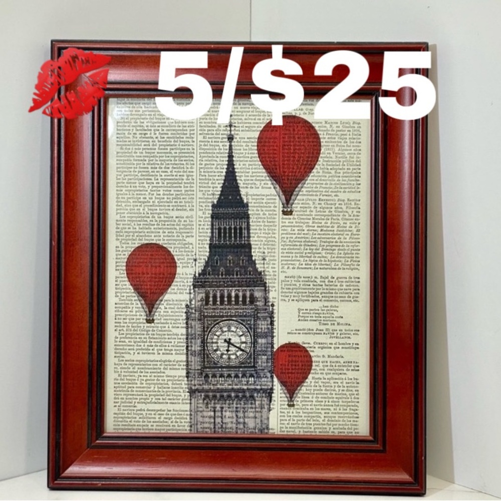 💋 Antique 1800’s Newspaper Mixed Media Print
